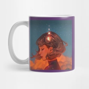 Woman with thoughts Mug